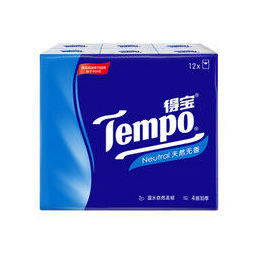 Tempo/得宝 手帕纸 经典无香 4层7张*36包 *4件