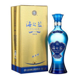 洋河蓝色经典 海之蓝 52度 单瓶装白酒520ml 口感绵柔浓香型
