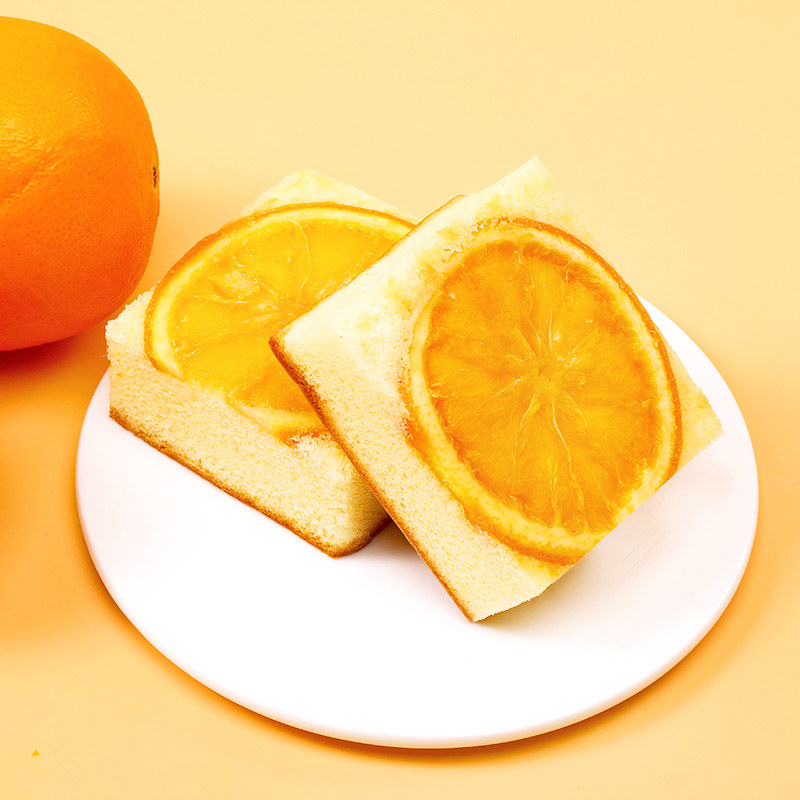 克瑞克鲜橙纯蛋糕网红糕点面包