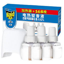 Raid 雷达 电蚊香液套装 无香味 1器+3液 （送3液）