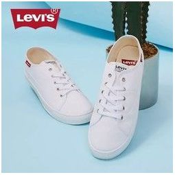 限尺码： Levi's 李维斯 低帮休闲帆小白鞋