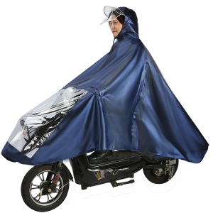 双帽檐摩托车电瓶车加大加厚雨衣