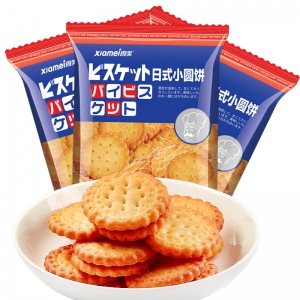 霞美 海盐小圆饼天 奶盐味 100g *6件