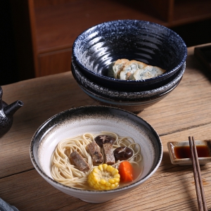 达令虎日式拉面碗 家用陶瓷汤碗 8寸