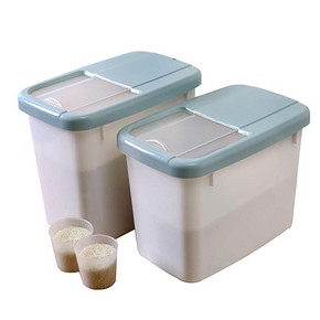 乐服 家用密封米桶 15斤装 送量杯+沥水篮两件套 