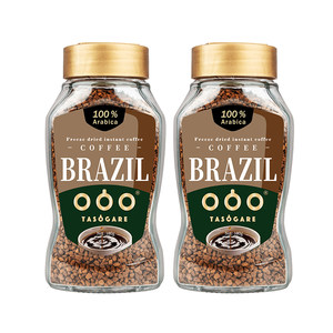 巴西进口 隅田川 黄金速溶冻干纯黑咖啡 美式无蔗糖 100g*2瓶