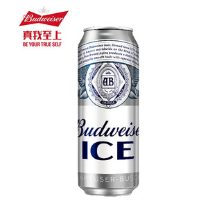  Budweiser/百威 冰啤啤酒 500ml*18听 整箱装 