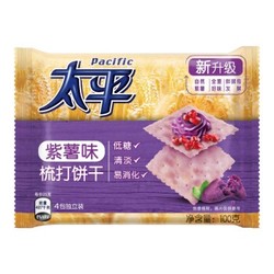 太平 苏打饼干咸味饼干 紫薯味 100g *5件