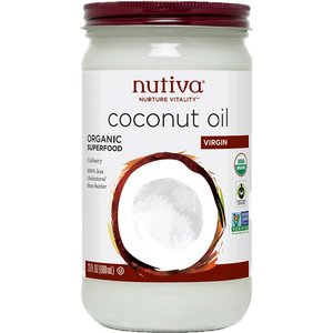 连续10年美国椰子油销量第一 原装进口 优缇Nutiva 有机初榨椰子油 414ml