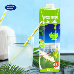 泰国进口 果满乐乐 100%纯椰子水 1L*4瓶 0脂低能量
