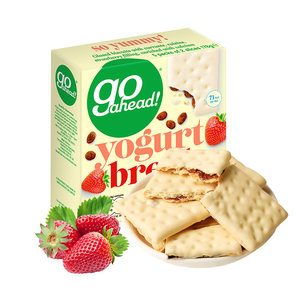天猫超市 英国人每年吃掉2亿盒 Go Ahead 草莓味酸奶涂层饼干 178g