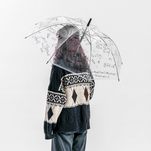 MINISO名创优品 EVA 涂鸦长柄伞 透明雨伞