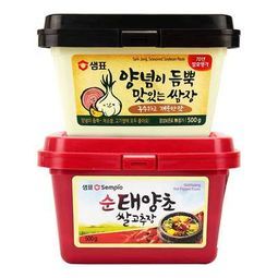 韩国进口 膳府 辣椒酱+烤肉酱 500g*2盒