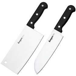 拜格 不锈钢刀具 菜刀+料理刀+剪刀 3件套