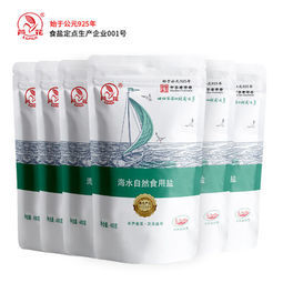 芦芦花 海水自然食用盐 未加碘无抗结剂 400g*6袋
