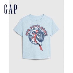 Gap 盖璞 男童纯棉印花短袖T恤