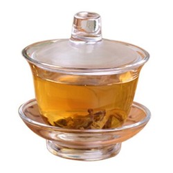 锦溢 耐热玻璃茶具 玻璃盖碗