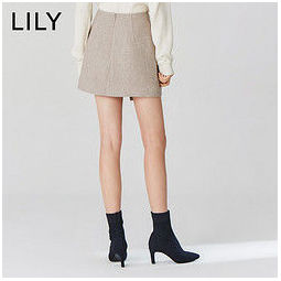 Lily 119420C6117 修身斜纹羊毛半身裙 *3件   