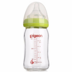 Pigeon 贝亲 新生婴儿宽口玻璃奶瓶 160ml 配SS号奶嘴