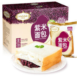 白菜价：玛呖德 紫米夹心奶酪面包 1100g   