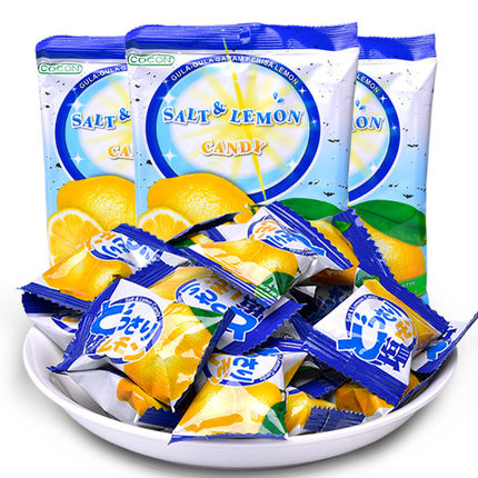 咸味柠檬海盐水果糖150g*3袋