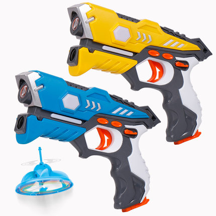 儿童玩具男孩声光玩具枪打飞碟打蜘蛛镭射对战红外线感应3-10礼物