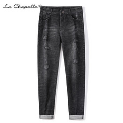 La Chapelle+ 男士破洞牛仔裤