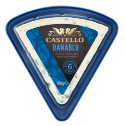 Castello 卡斯特 丹麦蓝纹奶酪三角块 100g *4件