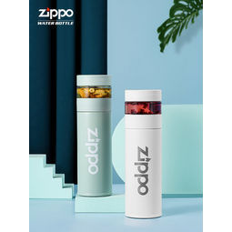 Zippo 智能数显316不锈钢保温杯 茶水分离   