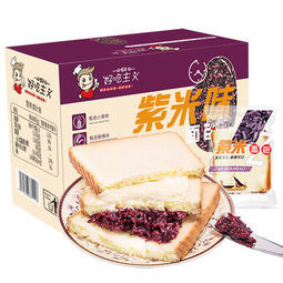 好吃主义 紫米夹心奶酪面包 500g *2件   