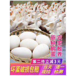 白菜价：富润世 散养鹅蛋 单枚100-120g 6枚   