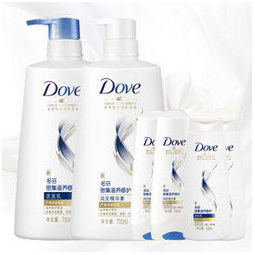多芬(Dove)洗护发套装 密集滋养修护洗发乳700ml +护发素700ml+洗发乳100ml×2+护发素100ml×2 