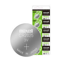 白菜价：Maxell 麦克赛尔 CR2025 通用钮扣电池 5粒装   