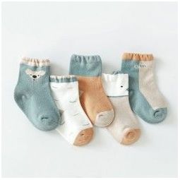 白菜价：馨颂 儿童宝宝精梳棉袜子 5双装   