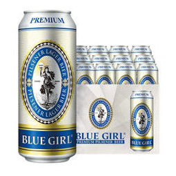 蓝妹 BLUE GIRL 酷爽精酿啤酒 罐装12*500ml听装 整箱装 1箱装 *2件   