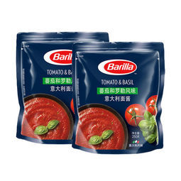 Barilla 番茄罗勒风味意大利面酱 250g*2袋  