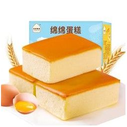 亲亲 早餐代餐纯蛋糕 520g*1箱 *2件   