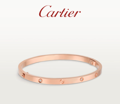 Cartier 卡地亚 LOVE系列 窄版手镯 玫瑰金 15 B6047617