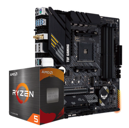 AMD 锐龙 Ryzen R5 5600X 盒装CPU + 华硕 B550M 主板 板U套装