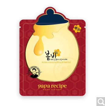 春雨面膜 Papa recipe 春雨蜂蜜补水面膜pro 倍润款保湿滋润韩国进口 舒缓滋润 红参面膜1片体验装