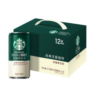 Starbucks/星巴克星倍醇小绿罐228ml*12罐经典浓郁浓咖啡礼盒包邮
