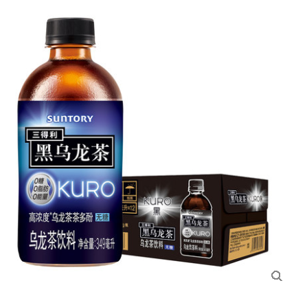 SUNTORY/三得利无糖黑乌龙茶茶饮料349ml*24瓶