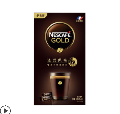 雀巢咖啡法国进口金牌速溶冻干黑咖啡2g*6条便携小条装健身