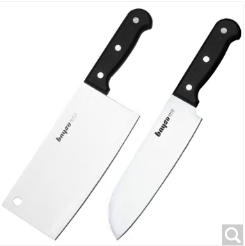 拜格刀具套装两件套菜刀家用不锈钢切片刀料理刀菜刀厨师刀2件套 刀具两件套