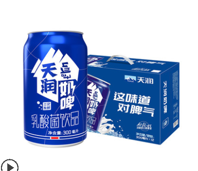 天润奶啤300ml*12整箱易拉罐装饮料新疆特产乳酸菌饮料非啤酒