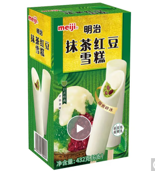 明治（meiji）抹茶红豆雪糕 72g*6支 彩盒 冰淇淋 新旧配方随机发货