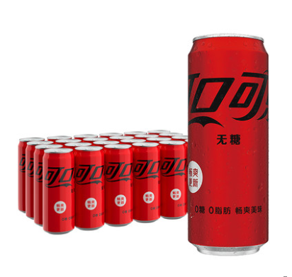 可口可乐碳酸饮料摩登罐330mlx24罐零度无糖整箱汽水网红