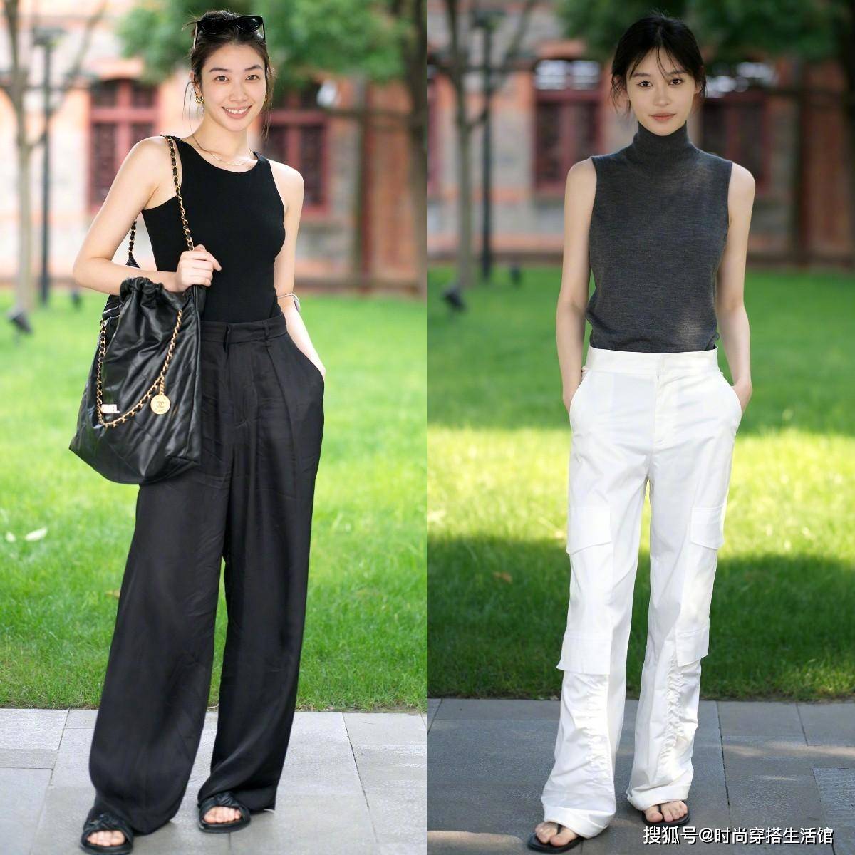 夏季时尚：穿阔腿裤的新搭配方法，时髦又优雅