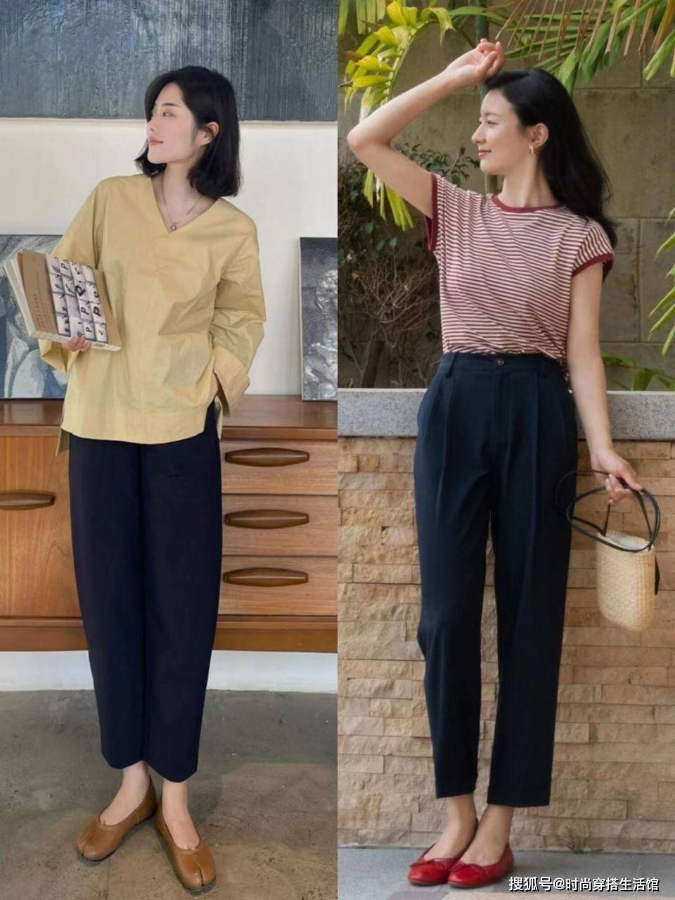 建议中年女人穿裤子时，尽量少配小白鞋、凉鞋，换成这3双更洋气