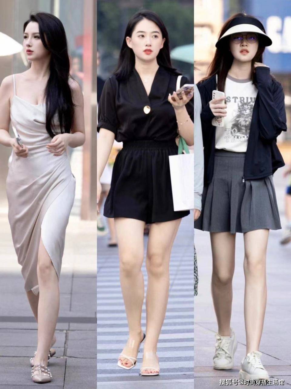 穿裙子，到底配“平底鞋”还是“高跟鞋”？让杭州街拍告诉你答案